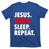 Jesus Yoga Sleep Repeat Christian Hobby Cool Gift T-Shirt