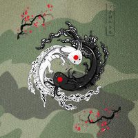 Japanese Yin Yang Axolotls Art Graphic Anime Axolotl Lover Legacy Tie Dye Trucker Hat