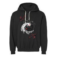 Japanese Yin Yang Axolotls Art Graphic Anime Axolotl Lover Garment-Dyed Fleece Hoodie