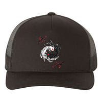 Japanese Yin Yang Axolotls Art Graphic Anime Axolotl Lover Yupoong Adult 5-Panel Trucker Hat