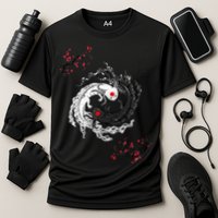 Japanese Yin Yang Axolotls Art Graphic Anime Axolotl Lover Performance Shirt