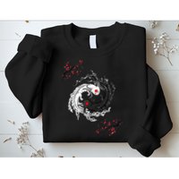 Japanese Yin Yang Axolotls Art Graphic Anime Axolotl Lover Sweatshirt