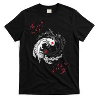Japanese Yin Yang Axolotls Art Graphic Anime Axolotl Lover T-Shirt