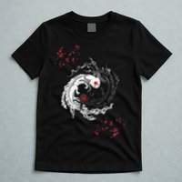 Japanese Yin Yang Axolotls Art Graphic Anime Axolotl Lover T-Shirt