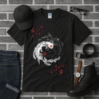Japanese Yin Yang Axolotls Art Graphic Anime Axolotl Lover Tall T-Shirt