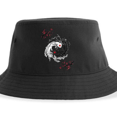 Japanese Yin Yang Axolotls Art Graphic Anime Axolotl Lover Sustainable Bucket Hat
