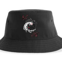 Japanese Yin Yang Axolotls Art Graphic Anime Axolotl Lover Sustainable Bucket Hat