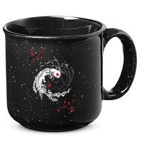 Japanese Yin Yang Axolotls Art Graphic Anime Axolotl Lover 15oz Campfire Ceramic Mug