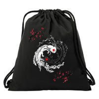 Japanese Yin Yang Axolotls Art Graphic Anime Axolotl Lover Drawstring Bag