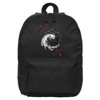 Japanese Yin Yang Axolotls Art Graphic Anime Axolotl Lover 16 in Basic Backpack