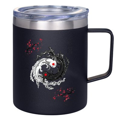 Japanese Yin Yang Axolotls Art Graphic Anime Axolotl Lover 12oz Stainless Steel Coffee Mug
