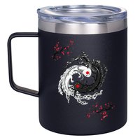 Japanese Yin Yang Axolotls Art Graphic Anime Axolotl Lover 12oz Stainless Steel Coffee Mug