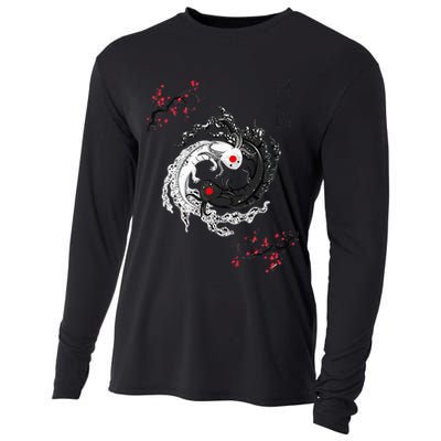 Japanese Yin Yang Axolotls Art Graphic Anime Axolotl Lover Cooling Performance Long Sleeve Crew