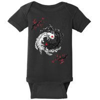 Japanese Yin Yang Axolotls Art Graphic Anime Axolotl Lover Baby Bodysuit
