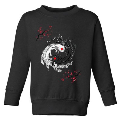 Japanese Yin Yang Axolotls Art Graphic Anime Axolotl Lover Toddler Sweatshirt