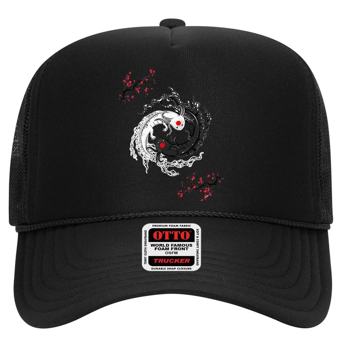 Japanese Yin Yang Axolotls Art Graphic Anime Axolotl Lover Hat