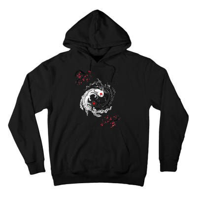 Japanese Yin Yang Axolotls Art Graphic Anime Axolotl Lover Tall Hoodie