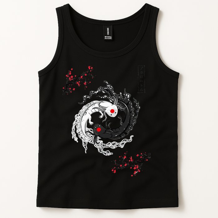 Japanese Yin Yang Axolotls Art Graphic Anime Axolotl Lover Tank Top