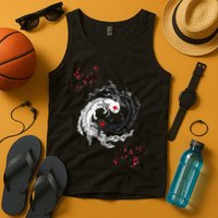 Japanese Yin Yang Axolotls Art Graphic Anime Axolotl Lover Tank Top