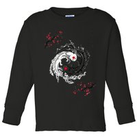 Japanese Yin Yang Axolotls Art Graphic Anime Axolotl Lover Toddler Long Sleeve Shirt