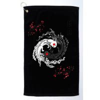 Japanese Yin Yang Axolotls Art Graphic Anime Axolotl Lover Golf Towel