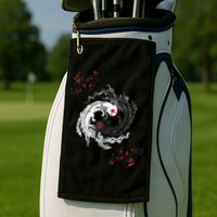 Japanese Yin Yang Axolotls Art Graphic Anime Axolotl Lover Golf Towel