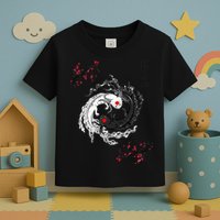 Japanese Yin Yang Axolotls Art Graphic Anime Axolotl Lover Toddler T-Shirt