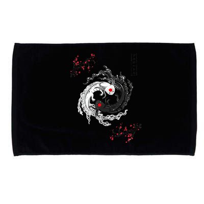 Japanese Yin Yang Axolotls Art Graphic Anime Axolotl Lover Microfiber Hand Towel