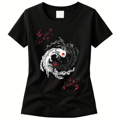 Japanese Yin Yang Axolotls Art Graphic Anime Axolotl Lover Womens T-Shirt