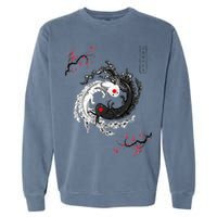 Japanese Yin Yang Axolotls Art Graphic Anime Axolotl Lover Garment-Dyed Sweatshirt