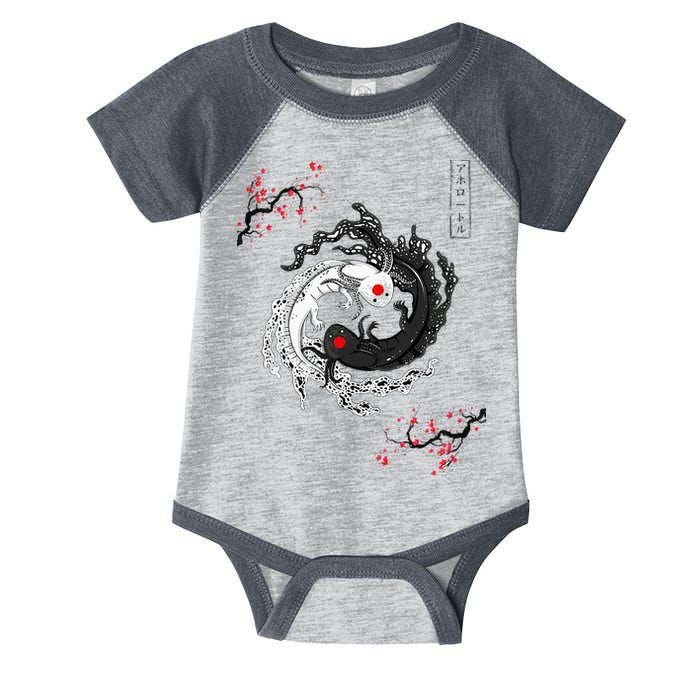 Japanese Yin Yang Axolotls Art Graphic Anime Axolotl Lover Infant Baby Jersey Bodysuit
