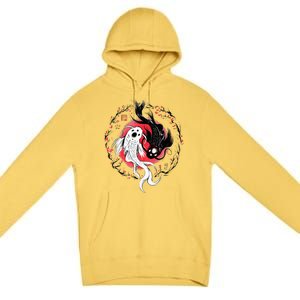 Japanese Yin Yang Koi Fish Art Premium Pullover Hoodie