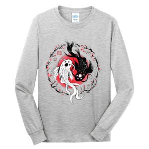 Japanese Yin Yang Koi Fish Art Tall Long Sleeve T-Shirt