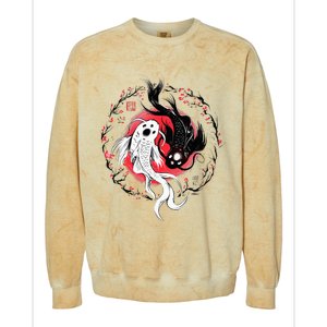 Japanese Yin Yang Koi Fish Art Colorblast Crewneck Sweatshirt