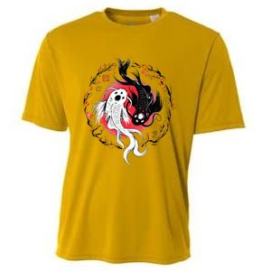 Japanese Yin Yang Koi Fish Art Cooling Performance Crew T-Shirt