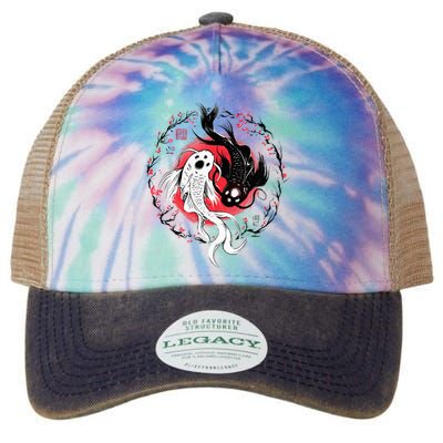 Japanese Yin Yang Koi Fish Art Legacy Tie Dye Trucker Hat