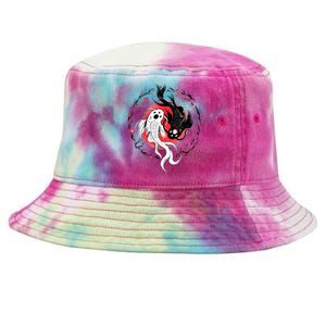 Japanese Yin Yang Koi Fish Art Tie-Dyed Bucket Hat