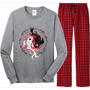 Japanese Yin Yang Koi Fish Art Long Sleeve Pajama Set