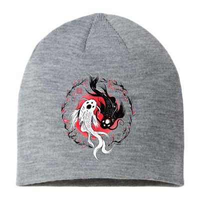 Japanese Yin Yang Koi Fish Art Sustainable Beanie