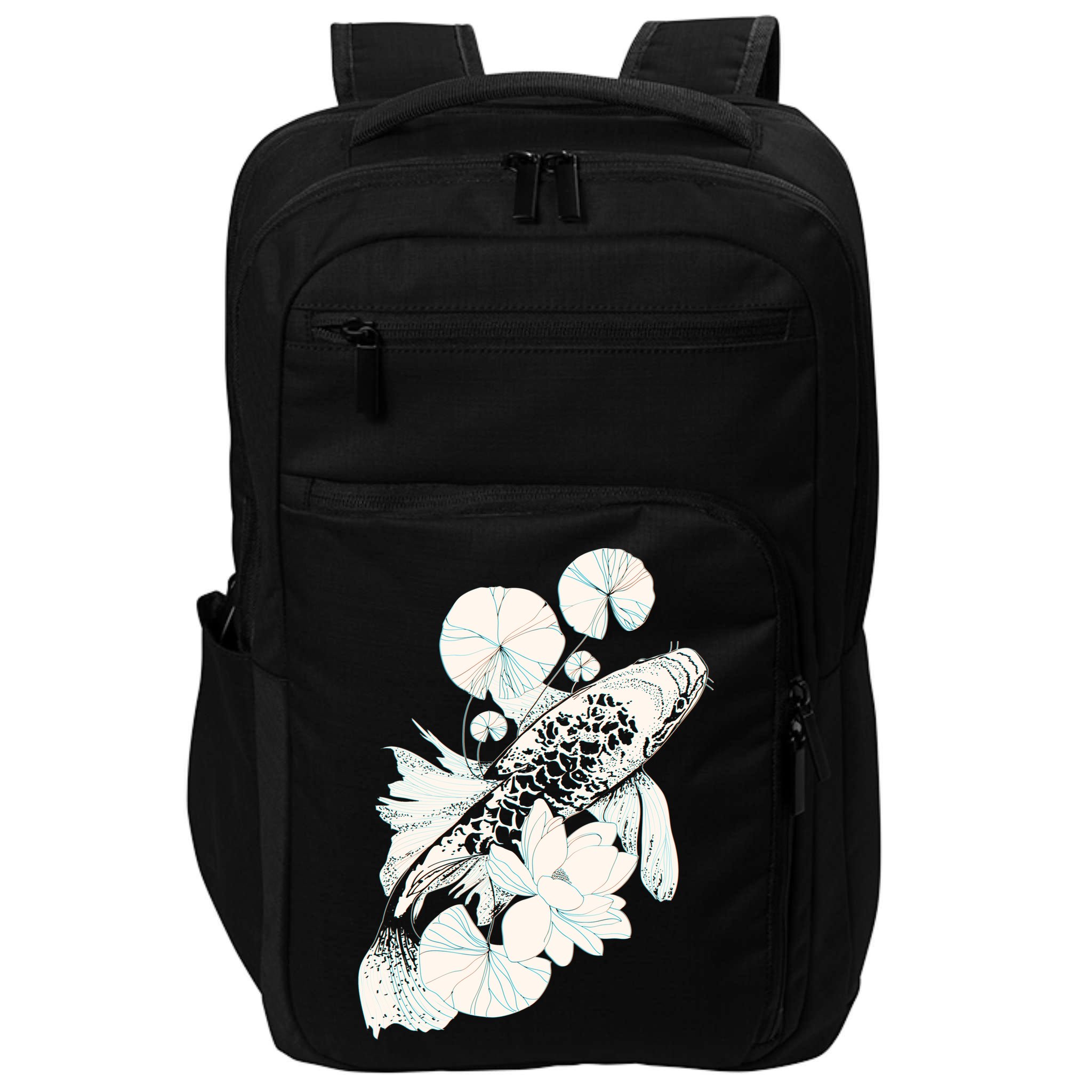 Japanese Zen Koi Fish Pond Impact Tech Backpack