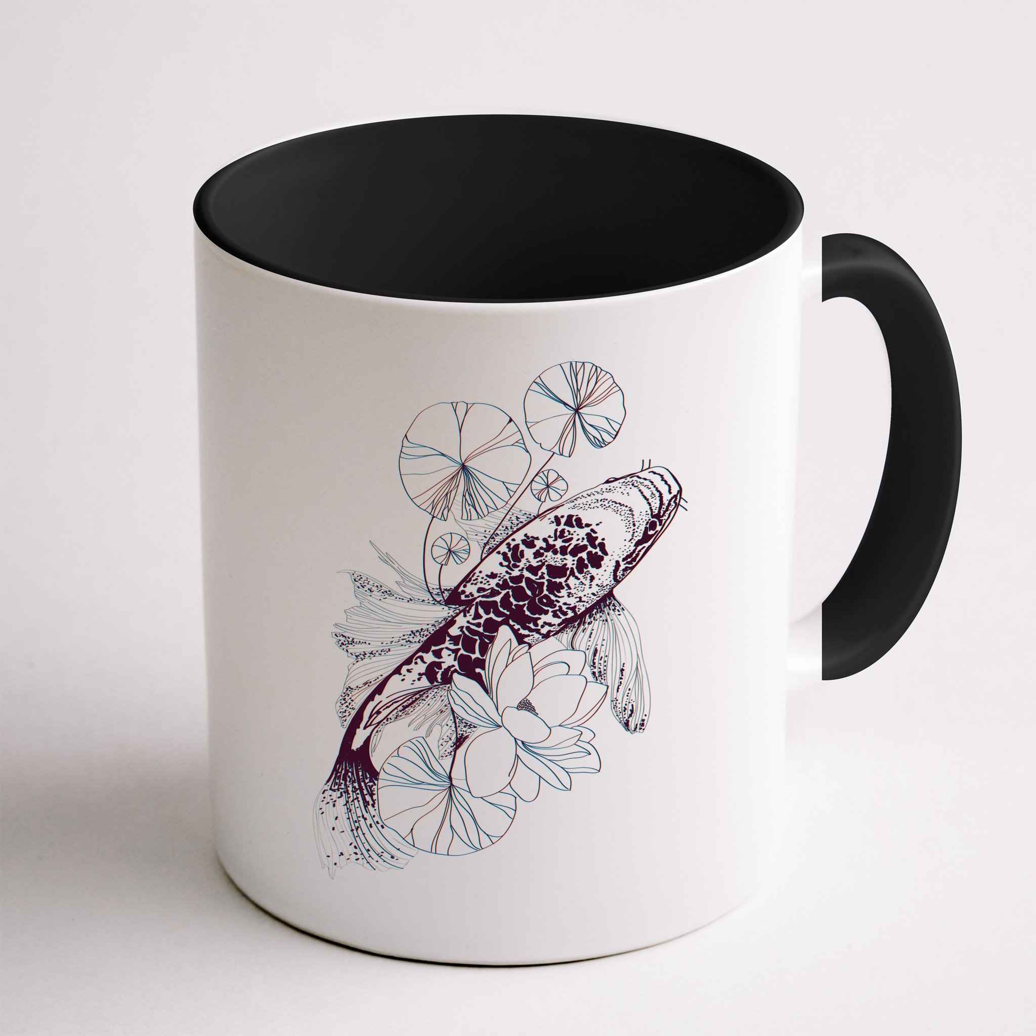 Japanese Zen Koi Fish Pond Mug