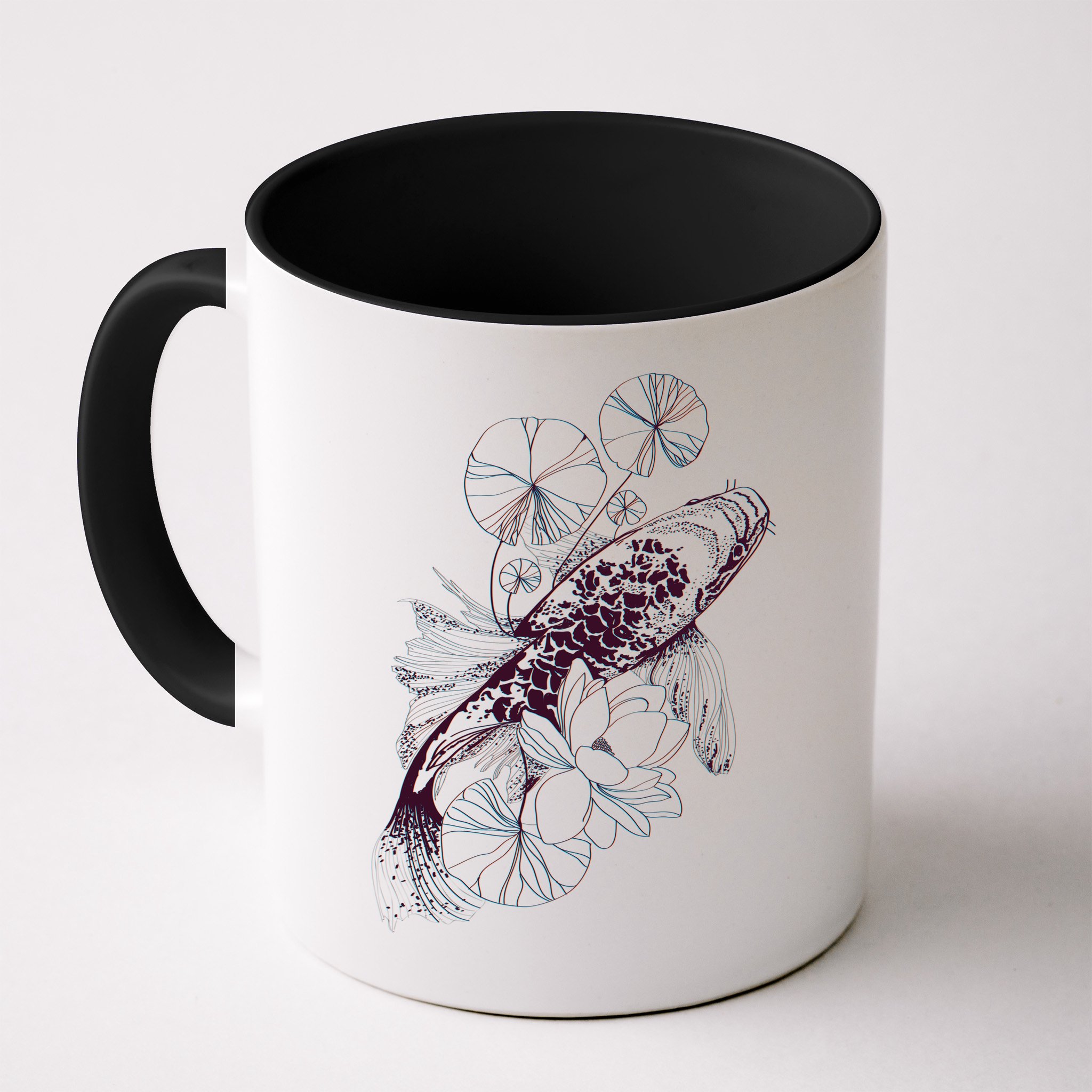 Japanese Zen Koi Fish Pond Mug