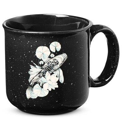 Japanese Zen Koi Fish Pond 15oz Campfire Ceramic Mug