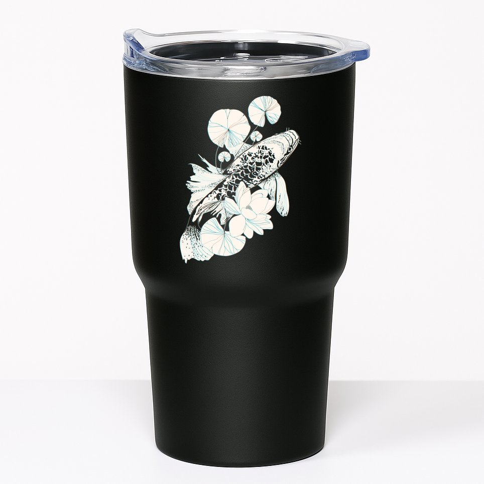 Japanese Zen Koi Fish Pond Tumbler