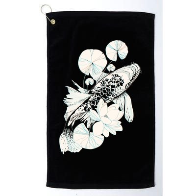 Japanese Zen Koi Fish Pond Golf Towel