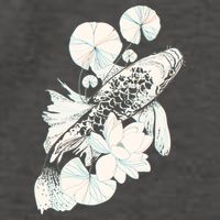 Japanese Zen Koi Fish Pond Vector Backpack