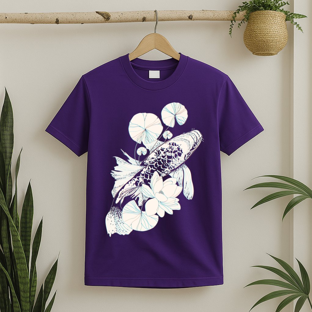 Japanese Zen Koi Fish Pond T-Shirt