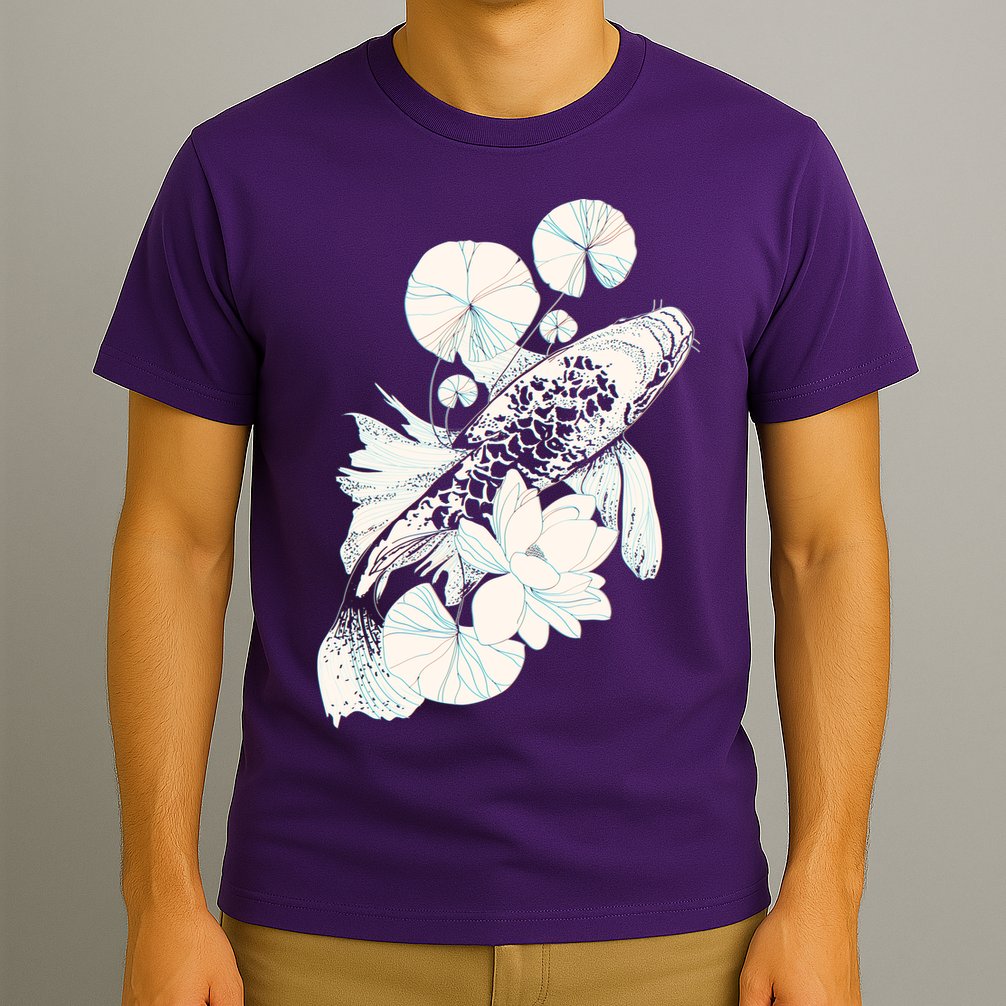 Japanese Zen Koi Fish Pond T-Shirt