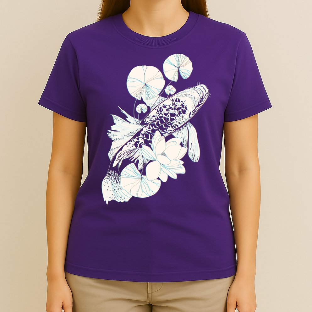Japanese Zen Koi Fish Pond T-Shirt