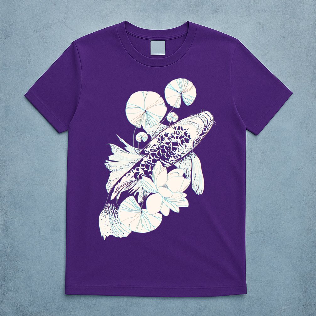 Japanese Zen Koi Fish Pond T-Shirt